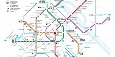 ウィーン公共交通機関の地図
