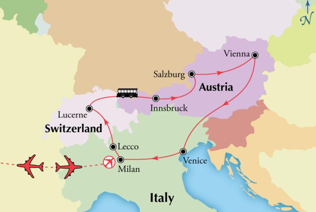 地図ウィーンのswitzerlan