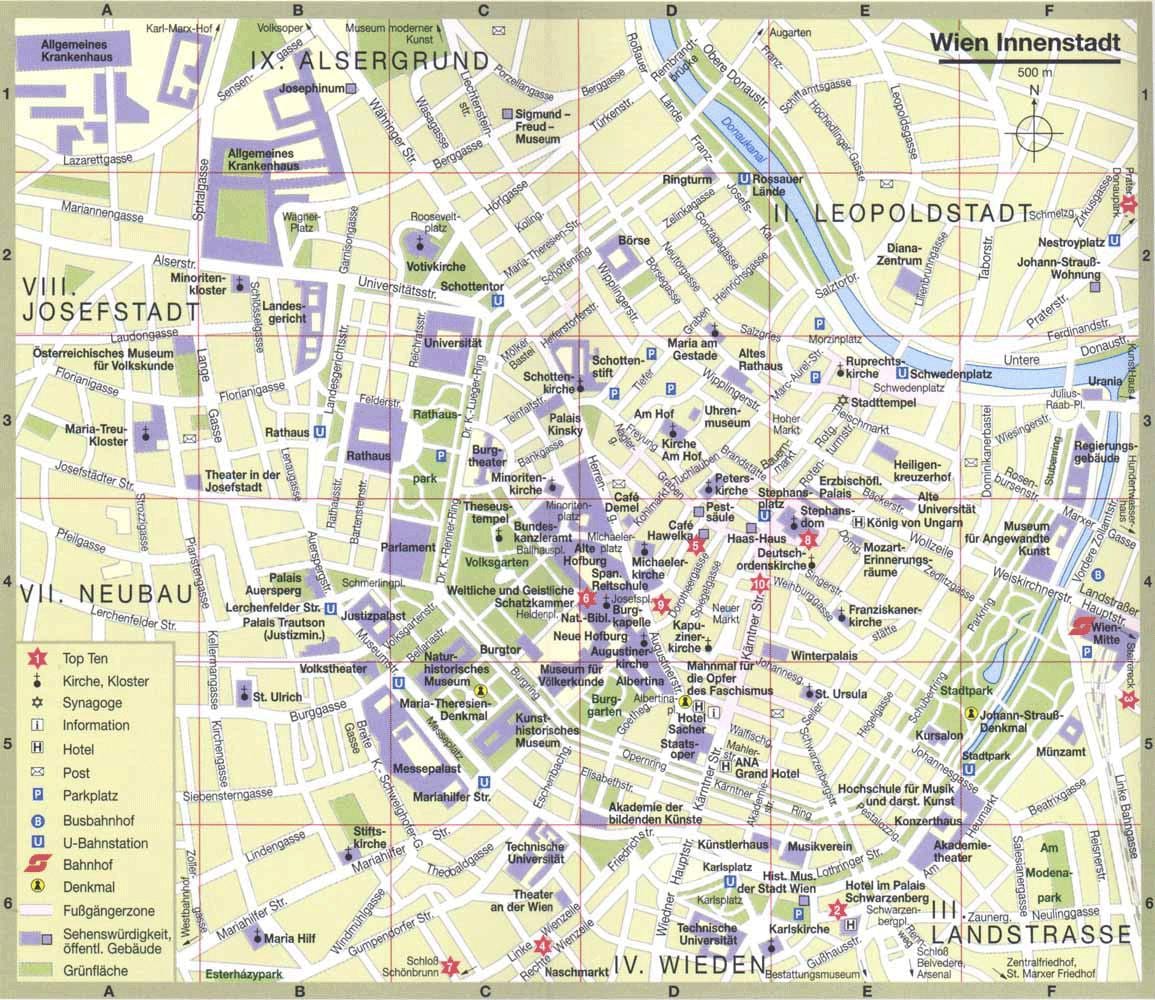 ウィーン市観光地図
