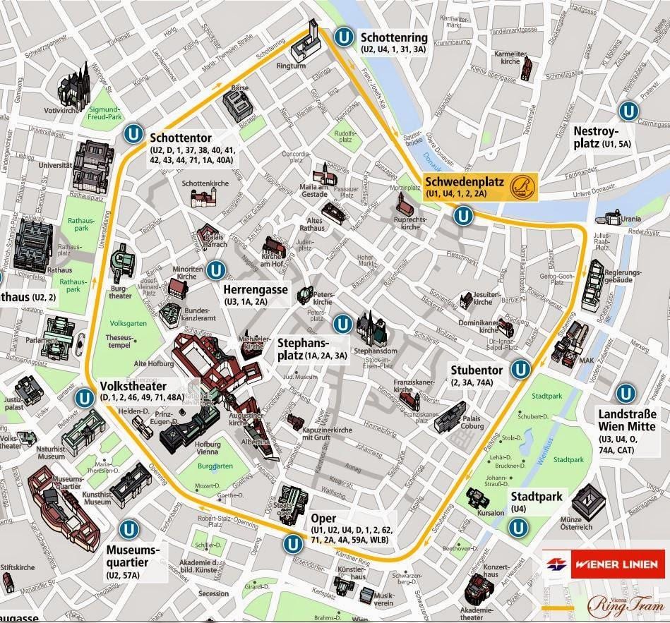 ウィーントラム地図2016年