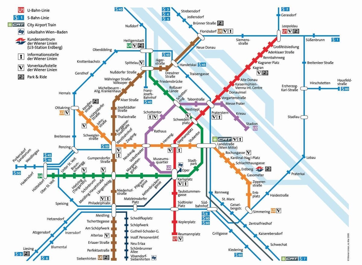 地図ウィーンのmrt