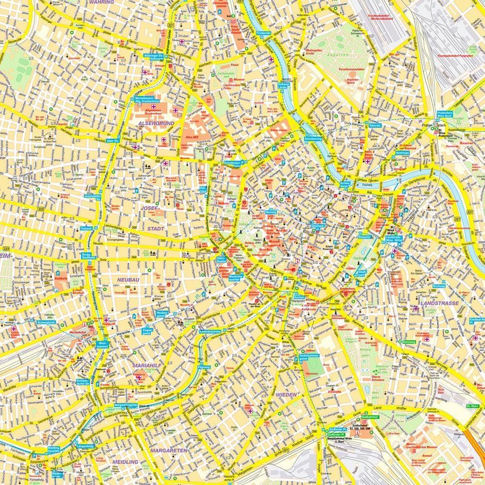 ウィーン市内の地図
