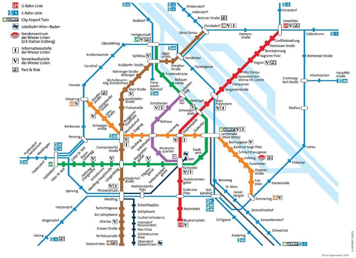 ウィーンメトロフルサイズの地図