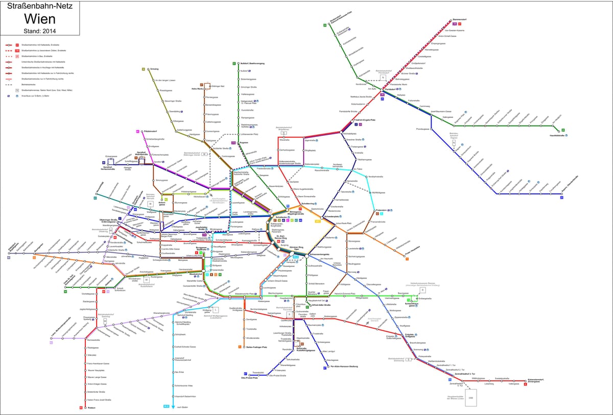 ウィーンstrassenbahn地図