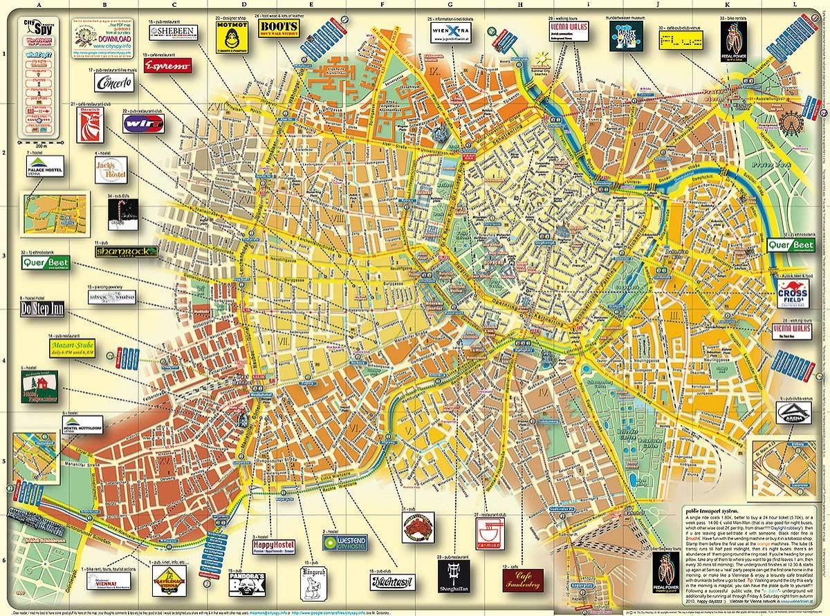 ウィーンオーストリアの都市地図