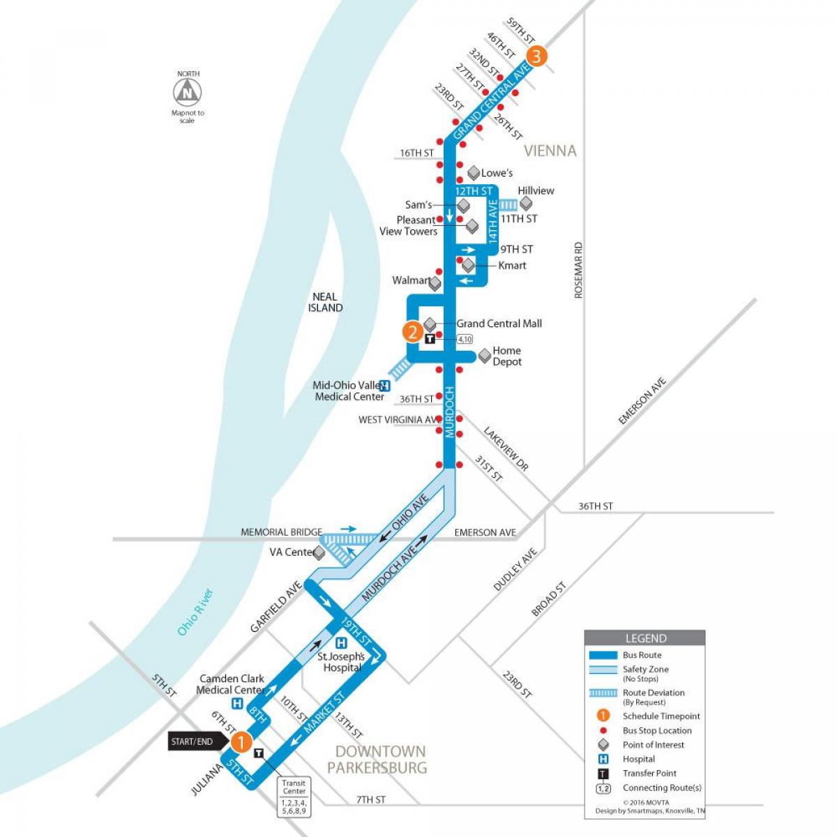ウィーンバスラインの地図
