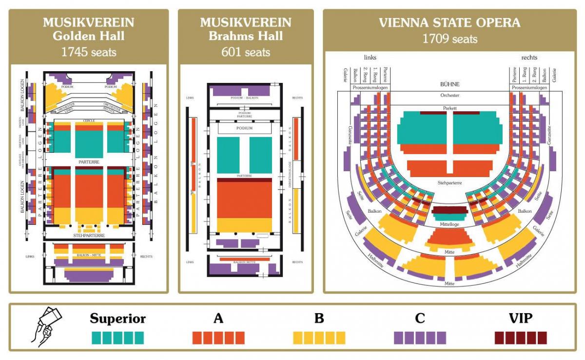 地図のウィーン国立歌劇場