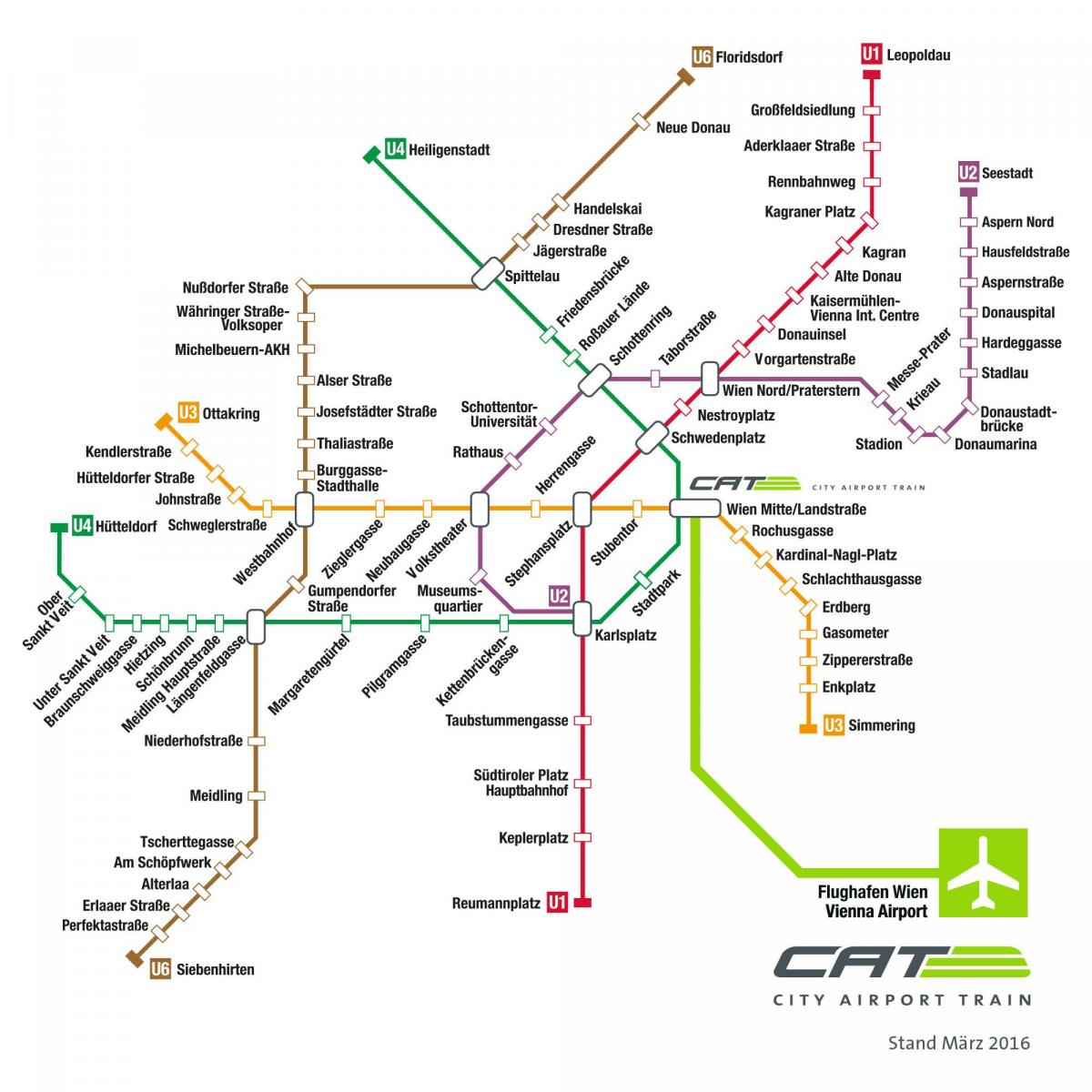 ウィーン列車の地図