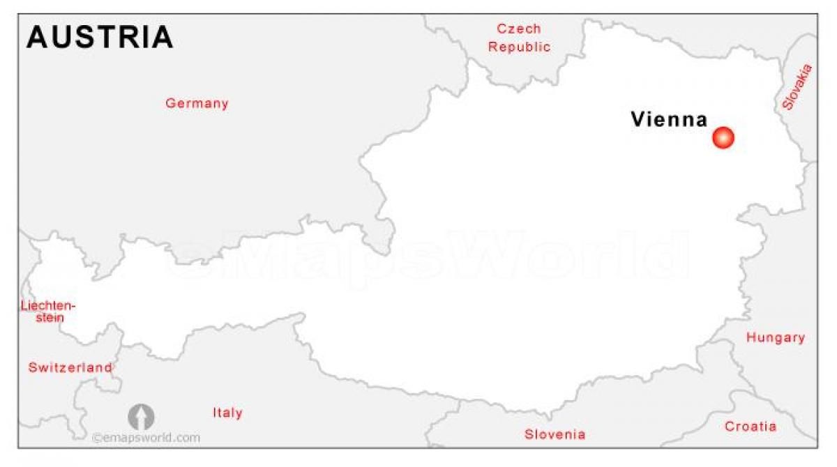 地図オーストリアの資本