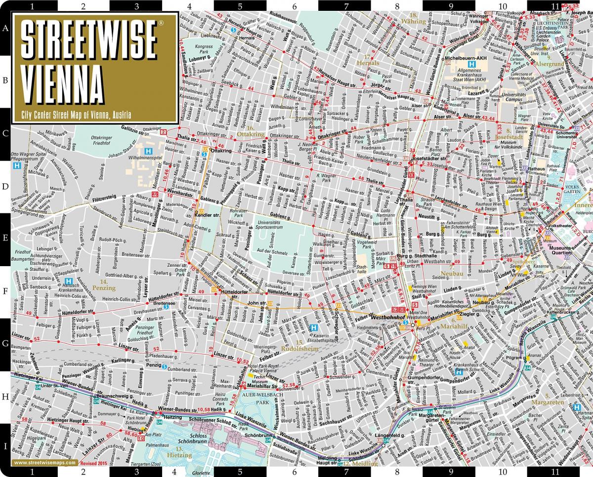 市街地図のウィーンオーストリア