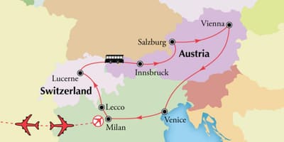 地図ウィーンのswitzerlan