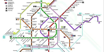 ウィーンのメトロ駅構内図