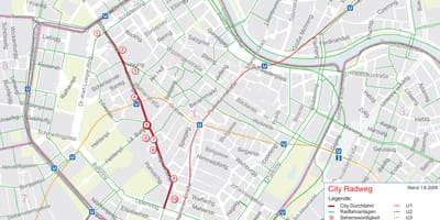 ウィーンのサイクリングの地図