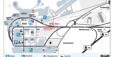 地図ウィーンの空港駐車場