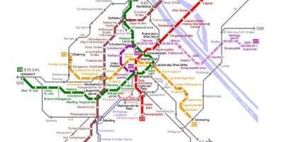 地図ウィーンの路面電車