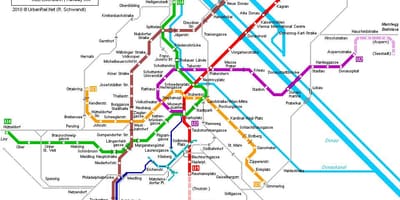 ウィーンのメトロ地図ハウプトバーンホフ