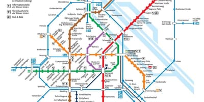 ウィーン公共交通機関地図