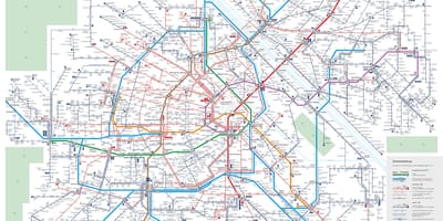 地図ウィーンの公共交通システム