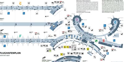 ウィーンオーストリアの空港地図