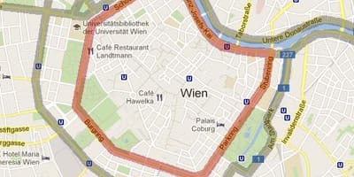 ウィーンの7地区の地図