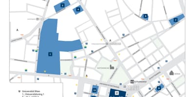 地図のウィーン大学
