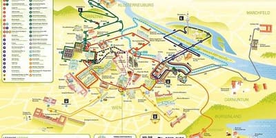 地図ウィーンの観光バス