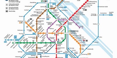 地図ウィーンのmrt