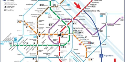 地図のウィーンs7電車