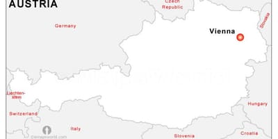 地図オーストリアの資本