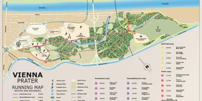 プラーターにはウィーンの地図