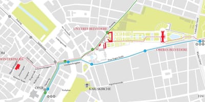 地図のベルヴェデーレウィーン