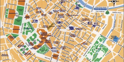 地図の中央通りウィーン